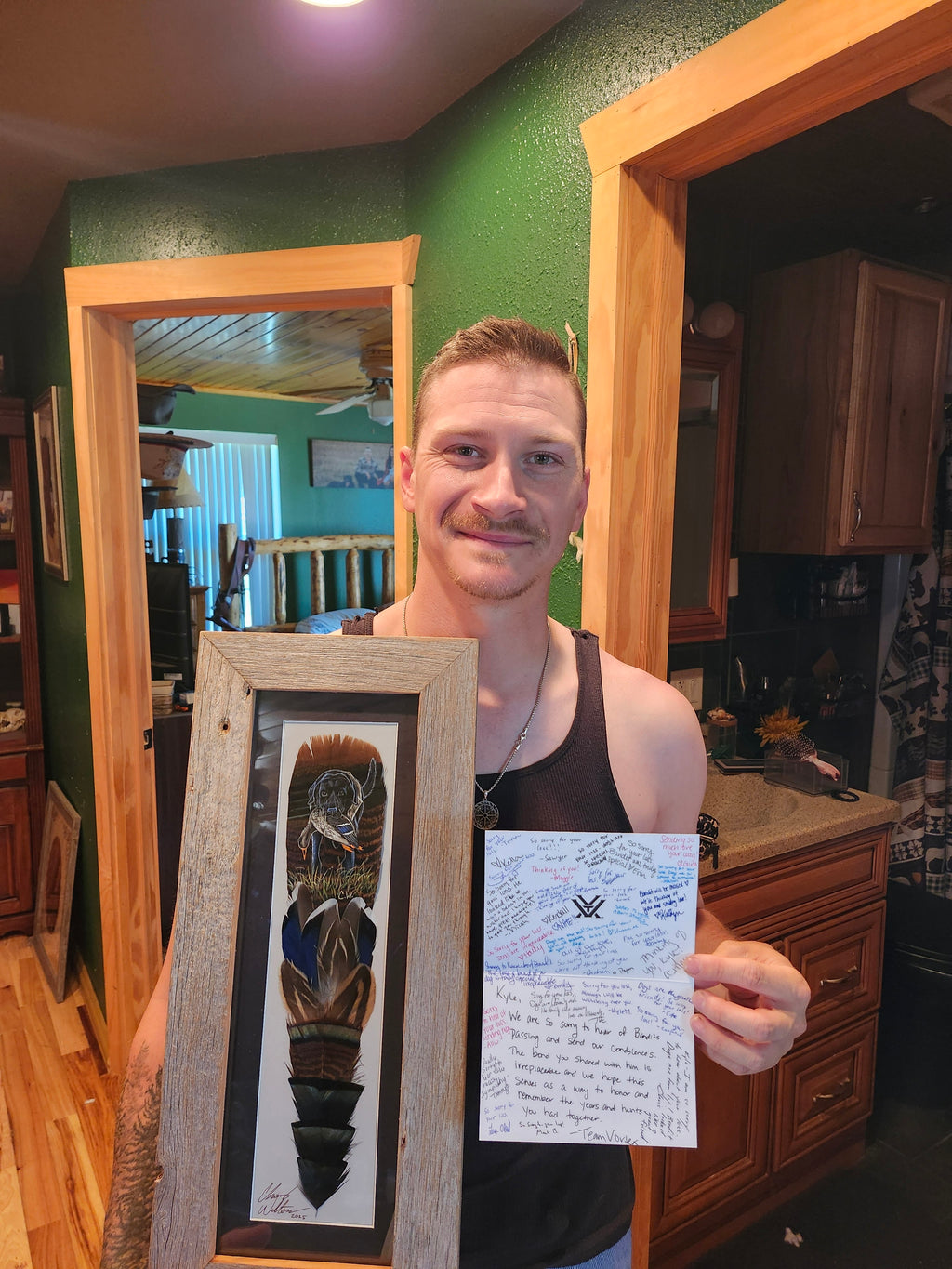 CHANCY CUSTOM FEATHER PAINTING