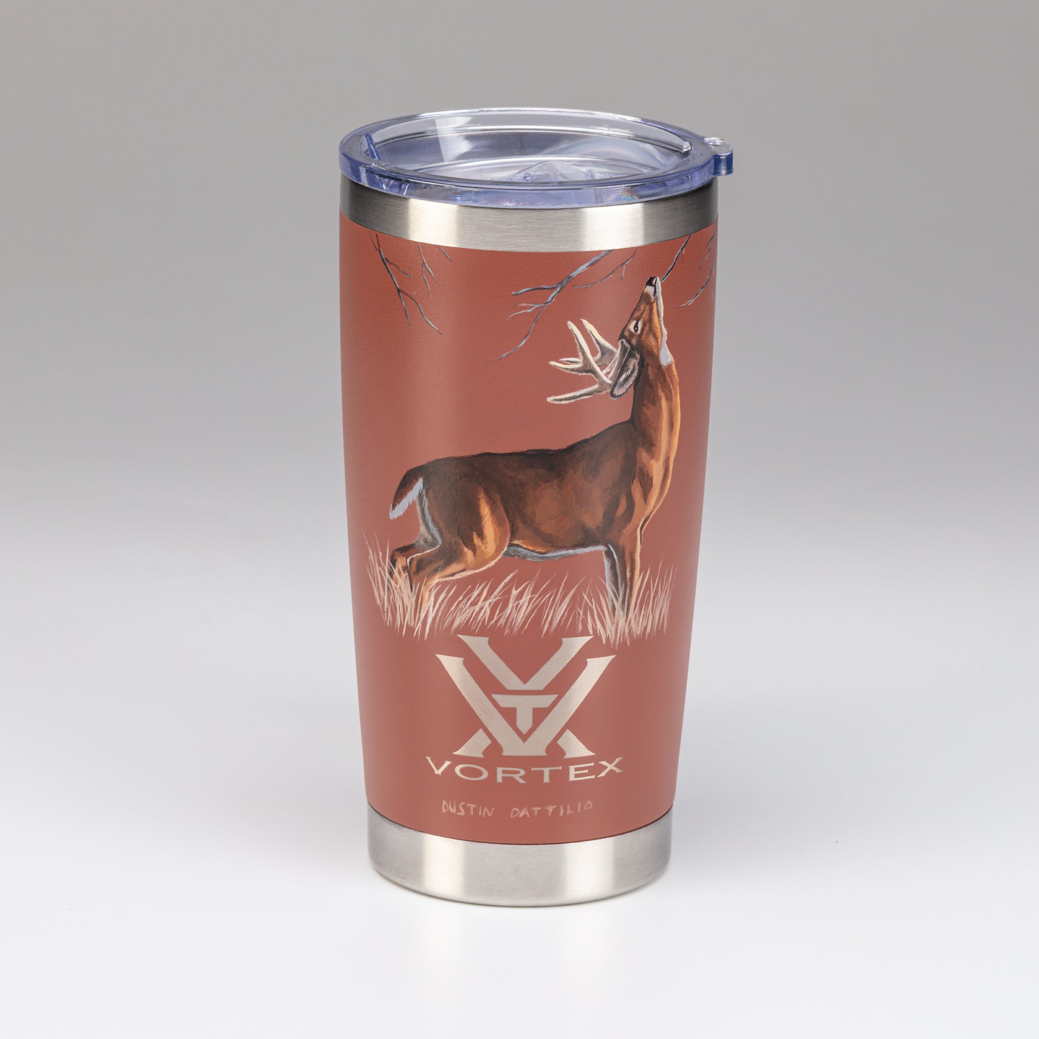DUSTIN DATTILIO PAINTED TUMBLER - WHITETAIL #2